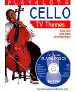 0431. Playlong Cello TV Themes - Easy Cello with Paino Accompaniment - Partiture & Parts + CD (Bosworth)