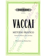 0619. N.Vaccai : Metodo Pratico di Canto Italiano, Medium voice and piano (Peters)