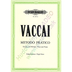 2665. Vaccai : Metodo Pratico di canto italiano, for high voice and piano (Peters)