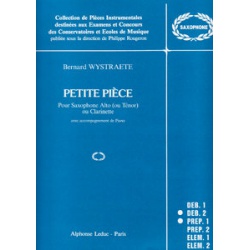 4920. B. Wystraete : Petite Piéce pour Saxophone Alto (ou Ténor) ou Clarinette 