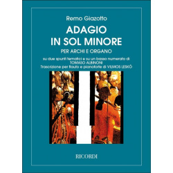 5254. R.Giazotto - T.Albinoni : Adagio in sol minore, (flauto e piano) (Ricordi)