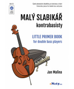 4442. J. Malina : Malý slabikář kontrabasisty + Audio Online / jednoduché skladbičky pro kontrabas a klavír