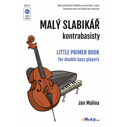 4442. J. Malina : Malý slabikář kontrabasisty + Audio Online / jednoduché skladbičky pro kontrabas a klavír