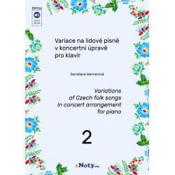 0078. J. Wernerová : Variácie na české ľudové piesne v koncertnej úprave pre klavír 2