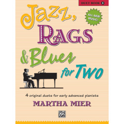 4845. M.Mier : Jazz,Rags & Blues for Two 4 Duets - Early advanced pianost Book 5 (Alfred)