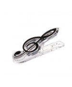 1678. Clip na noty tvar husľový kľúč - čierny