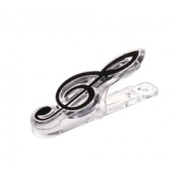 1678. Clip na noty tvar husľový kľúč - čierny