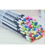 1133. Ceruzka s farebnou gumou s hudobným motívom a husľovým kľúčom.