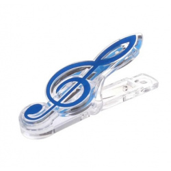 1688. Clip na noty tvar husľový kľúč - modrý