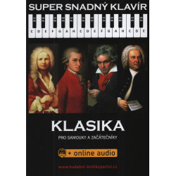 0100. Super snadný klavír: KLASIKA pro samouky a začátečníky - melodie/akordy