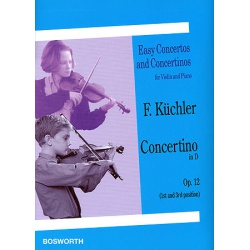 0411. F.Küchler : Concertino in D Op.12 for Violin & Piano (Bosworth)