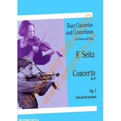 4506. F.Seitz : Concerto in D  Op.7 for Violin & Piano (Boswoth)