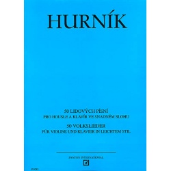 2406. I.Hurník : 50 lidových písní pro housle a klavír ve snadném slohu