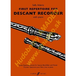 4348. S.Adams : First Repertoire for Descant Recorder with Piano (Faber)