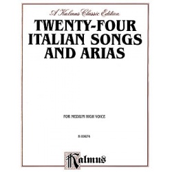 0652. Twenty-Four Italian Songs and Arias for Medium Hight Voice (Kalmus)