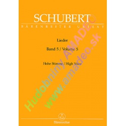 0693. F.Schubert : Lieder vol. 5, High Voice - Urtex (Bärenreiter)