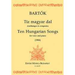 0680. B.Bartók : Ten Hungarian Songs for Voice and Piano (EMB)