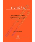3453. A.Dvořák : String Quartet No.1 in A Major op.2, Parts (Bärenreiter)