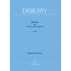 2414. C.Debussy : Quatuor Op.10 pour 2 Violons, Alto et Violoncelle (Bärenreiter)